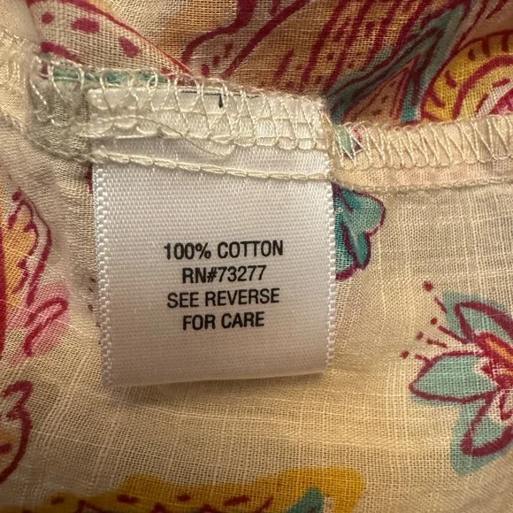 Women’s 3x Croft & Barrow Paisley Button down top shirt - Picture 6 of 7